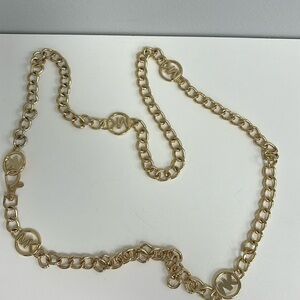 Michael Kors gold chain belt womens